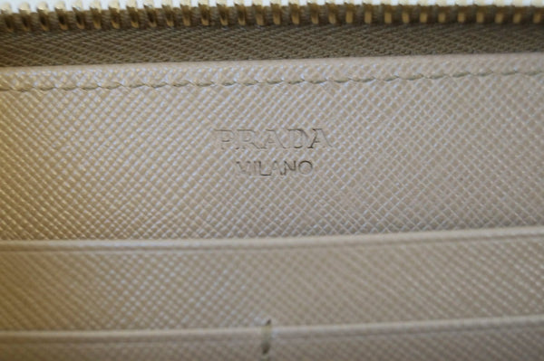 Prada Saffiano Leather Wallet Zipped - Embossed Logo