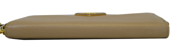 Prada Saffiano Leather Wallet Zipped - Laid Flat View