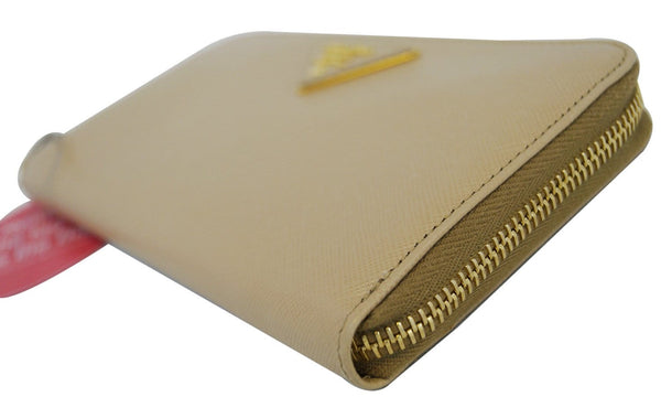 Prada Saffiano Leather Wallet Zipped - Side View