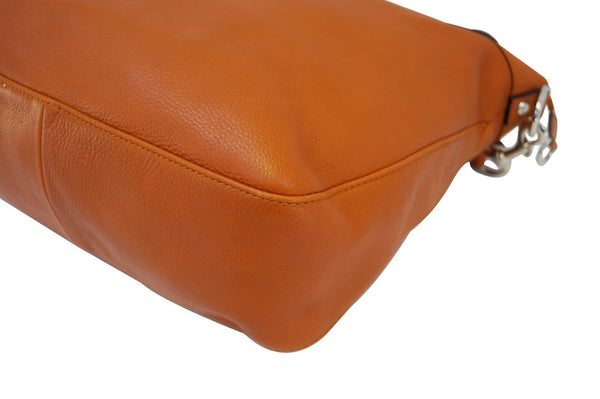 Gucci Icon Bit - Gucci Hobo Bag Orange Pebbled Leather-corner