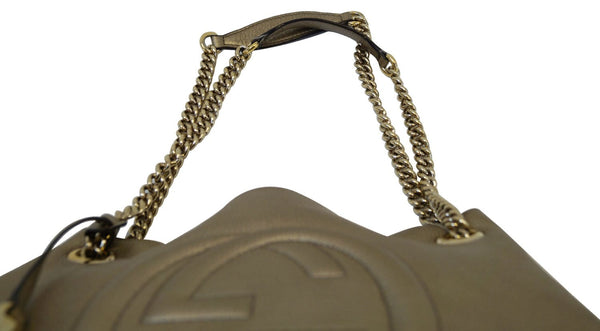 Gucci Soho Gold Pebbled Leather Chain Shoulder Bag on sale