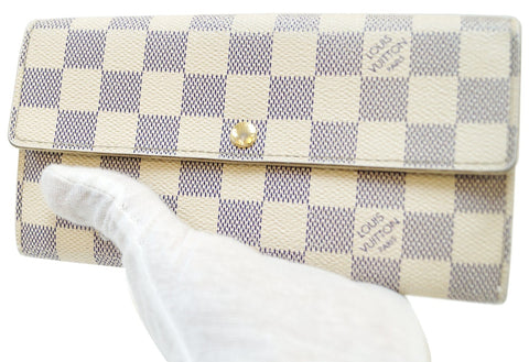 LOUIS VUITTON Damier Azur Sarah Long Bifold Wallet