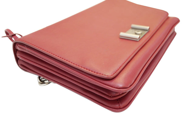 PRADA Petalo Saffiano Lux Leather Chain Shoulder Crossbody Bag