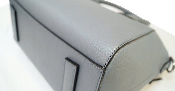 GIVENCHY Grey Goatskin Leather Medium Antigona Shoulder Bag