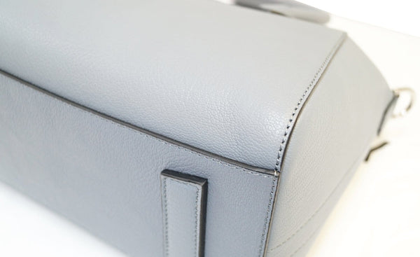 GIVENCHY Grey Goatskin Leather Medium Antigona Shoulder Bag