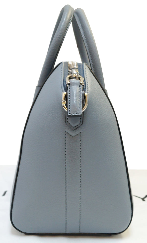 GIVENCHY Grey Goatskin Leather Medium Antigona Shoulder Bag