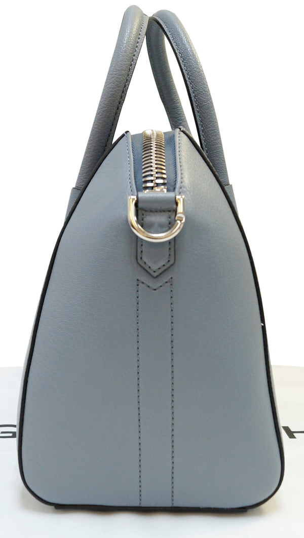 GIVENCHY Grey Goatskin Leather Medium Antigona Shoulder Bag
