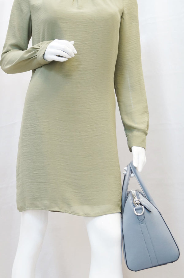 GIVENCHY Grey Goatskin Leather Medium Antigona Shoulder Bag