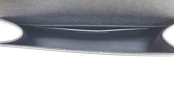 YVES SAINT LAURENT Kate Black Leather Clutch 