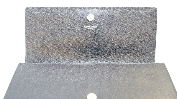 YVES SAINT LAURENT Kate Black Leather Clutch 