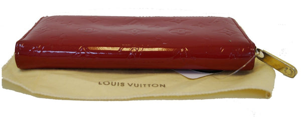 LOUIS VUITTON Red Monogram Vernis Zippy Compact Wallet
