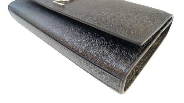 YVES SAINT LAURENT Kate Black Leather Clutch 