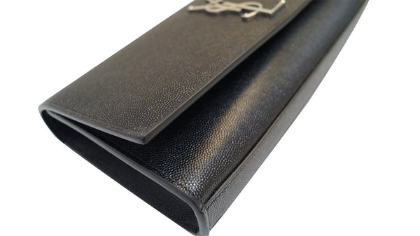 YVES SAINT LAURENT Kate Black Leather Clutch 