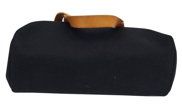 Hermes Herbag Shoulder Bag Calfskin Leather Cabas PM 2 in 1 black