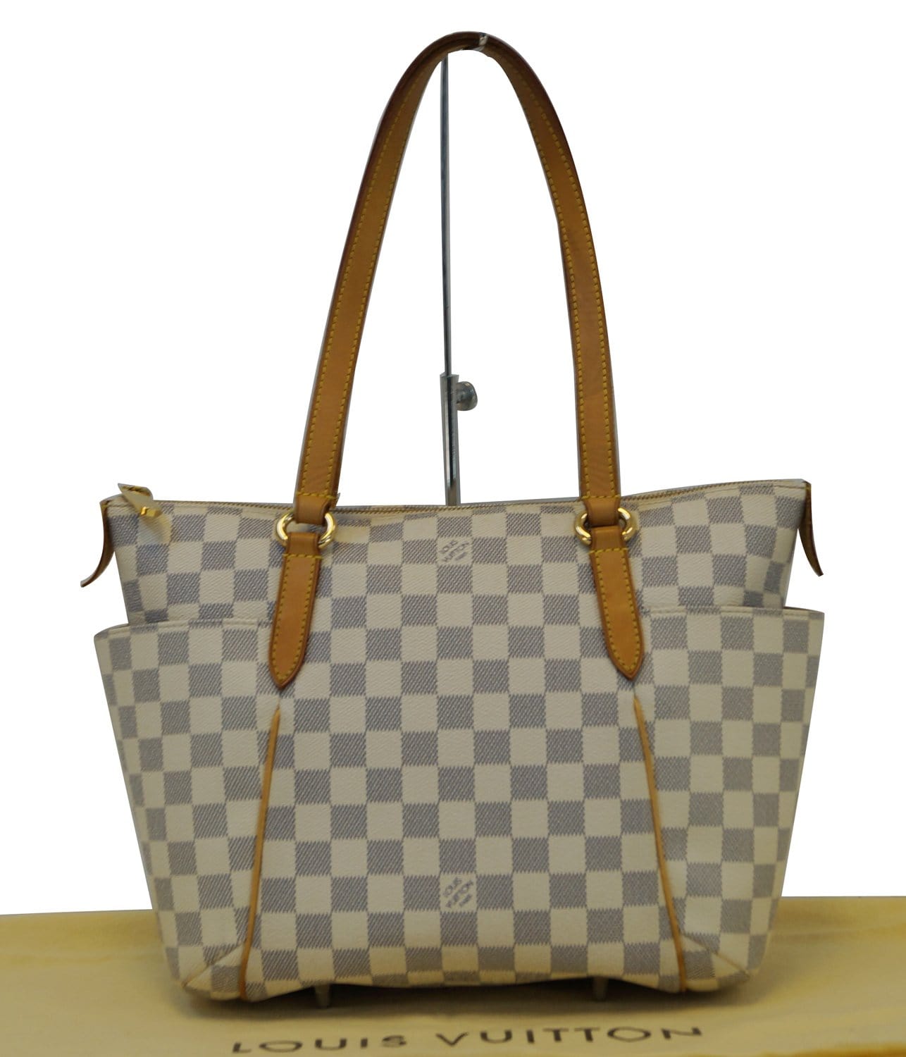 Auth Louis Vuitton Tote Bag Totally MM Damier Azur White N51262 From  Japan230719