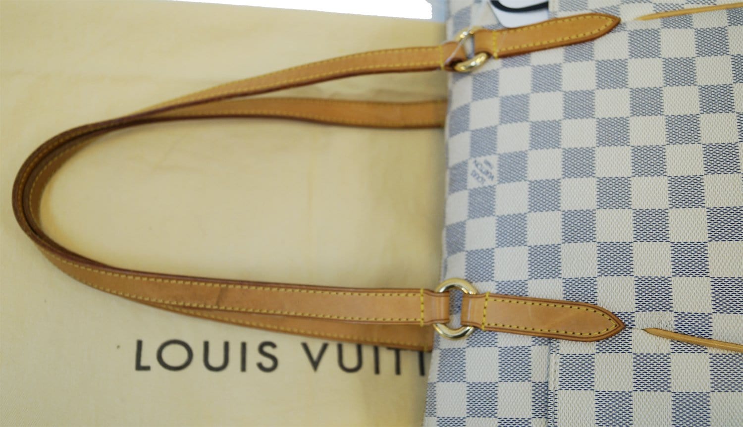 Louis Vuitton White Damier Azur Totally PM Cloth ref.766245 - Joli Closet