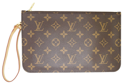 LOUIS VUITTON Monogram Canvas Pochette Wristlet Pouch Neverfull MM