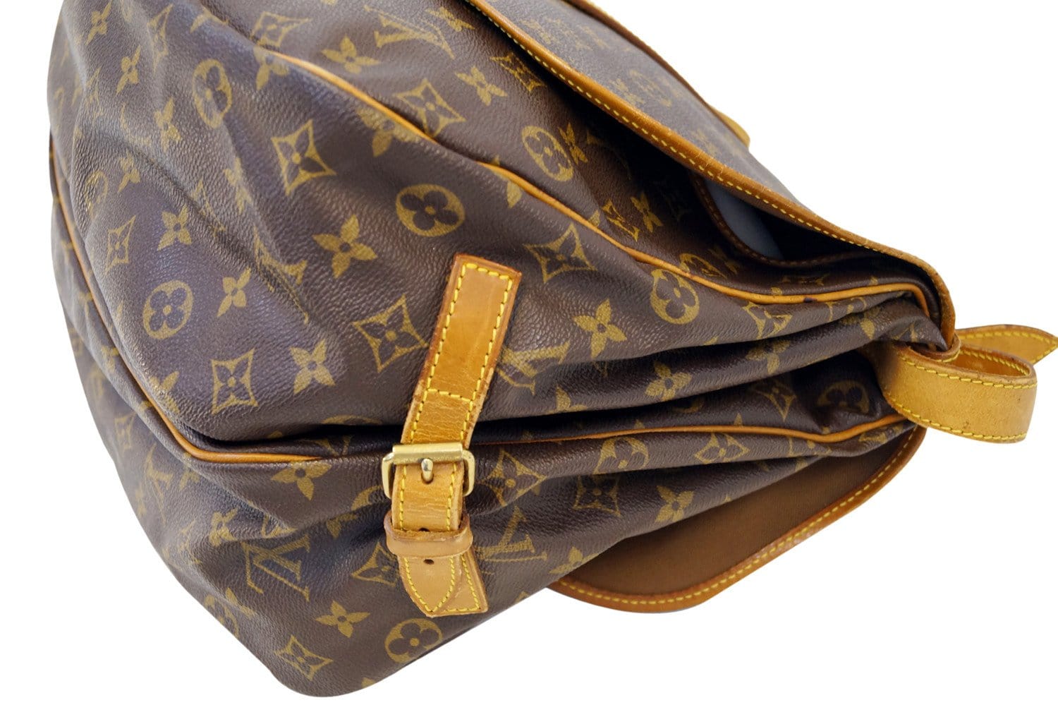 Louis Vuitton Brown Canvas Monogram Saumur 35 Shoulder Bag - ShopStyle