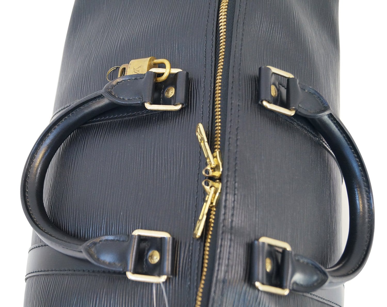 Louis Vuitton Keepall 45 EPI Leather Travel Bag Black