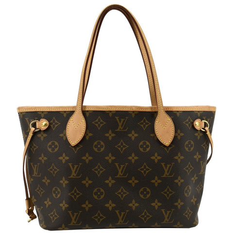 LOUIS VUITTON Neverfull PM Monogram Canvas Tote Bag Brown