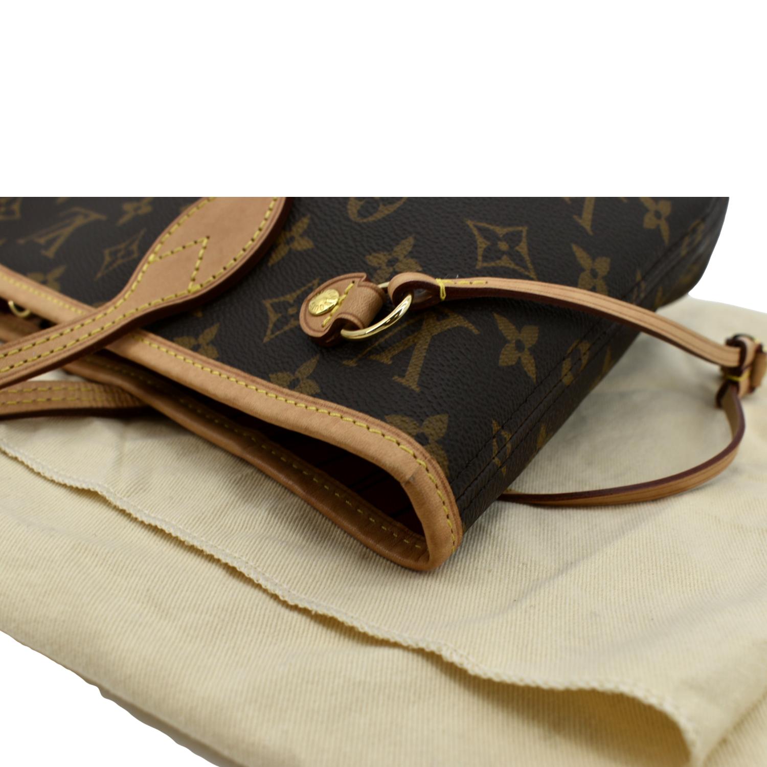 Louis Vuitton Neverfull PM Brown Canvas Tote Bag (Pre-Owned)