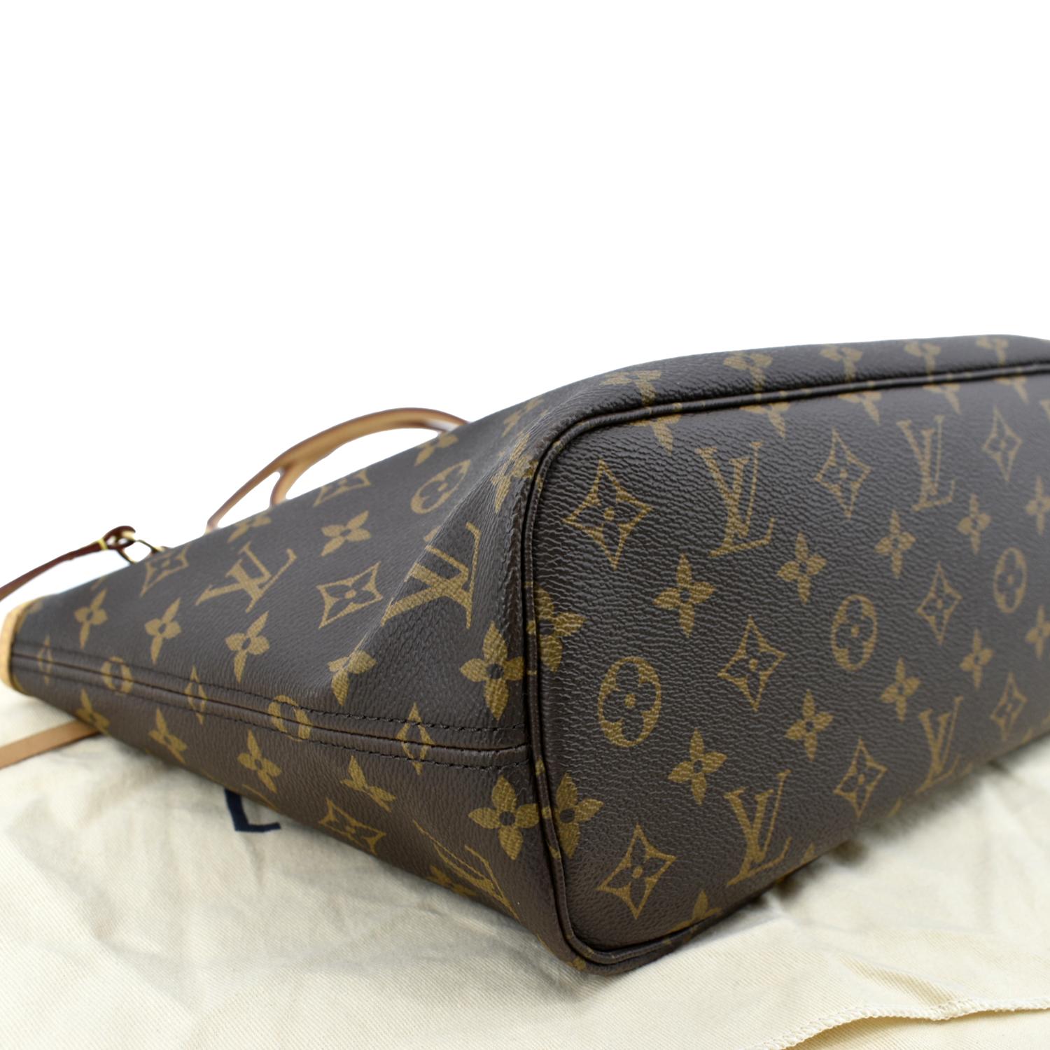 Louis Vuitton Monogram Neverfull PM Handbag Tote Bag M41245 Brown