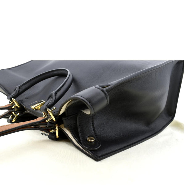 FENDI Peekaboo X-Lite Leather Tote Bag Black