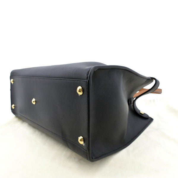 FENDI Peekaboo X-Lite Leather Tote Bag Black