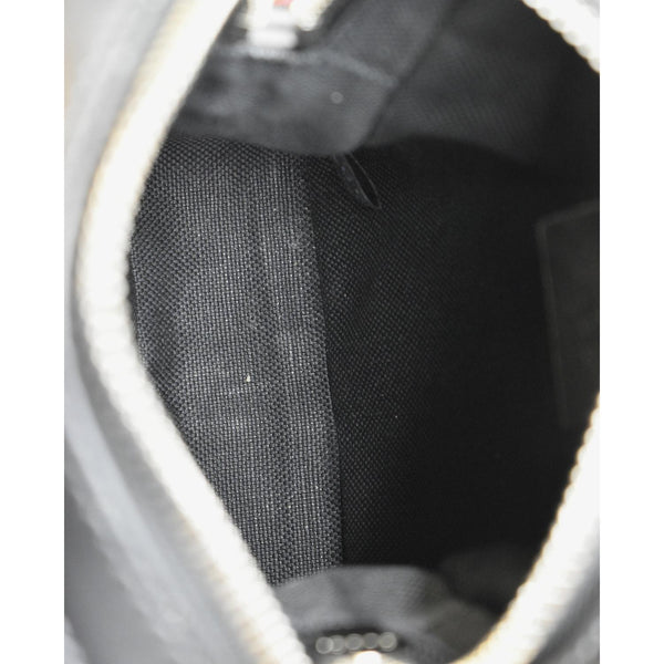 GUCCI GG Supreme Monogram Canvas Web Messenger Bag Black 598103