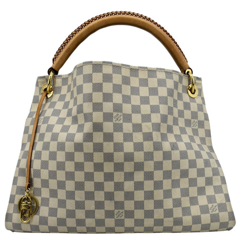 LOUIS VUITTON Artsy MM Damier Azur Hobo Bag White