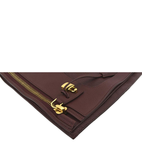 Tom Ford Alix Padlock Zip Leather Shoulder Bag - Top Left