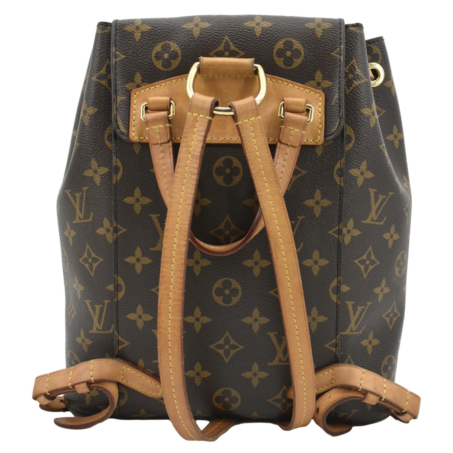 louis vuitton backpack montsouris monogram nm brown LOUIS VUITTON Montsouris NM Monogram Canvas Backpack Bag Brown