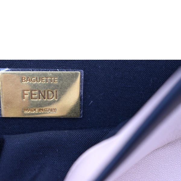 Fendi Baguette Medium Leather Chain Shoulder Bag - Made in Italy