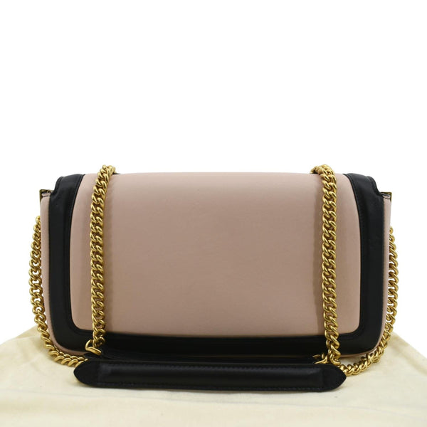 Fendi Baguette Medium Leather Chain Shoulder Bag - Back