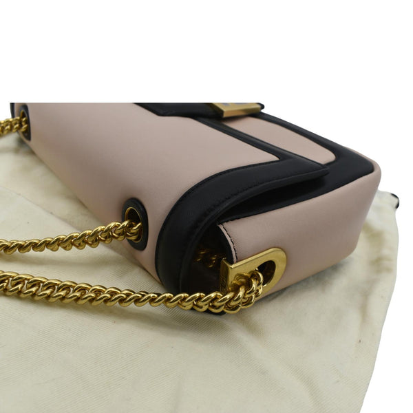 Fendi Baguette Medium Leather Chain Shoulder Bag - Top Left