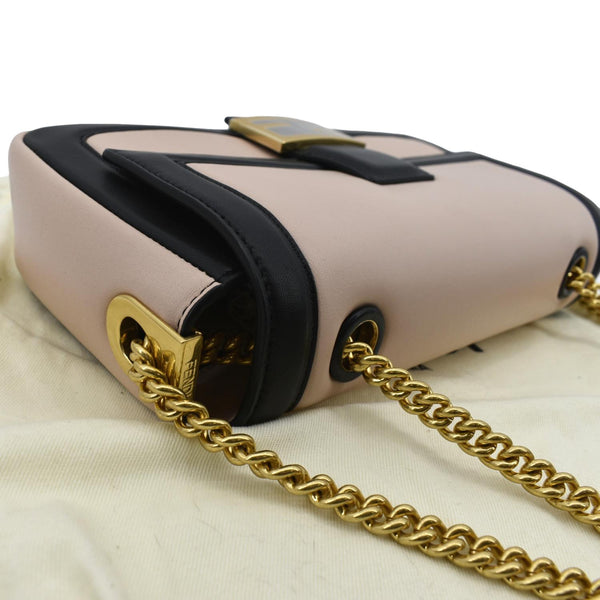 Fendi Baguette Medium Leather Chain Shoulder Bag - Top Right