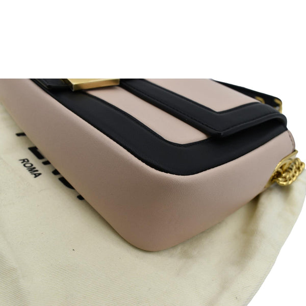 Fendi Baguette Medium Leather Chain Shoulder Bag - Bottom Right