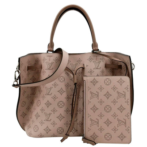 LOUIS VUITTON Girolata Monogram Mahina Leather Shoulder Bag Magnolia