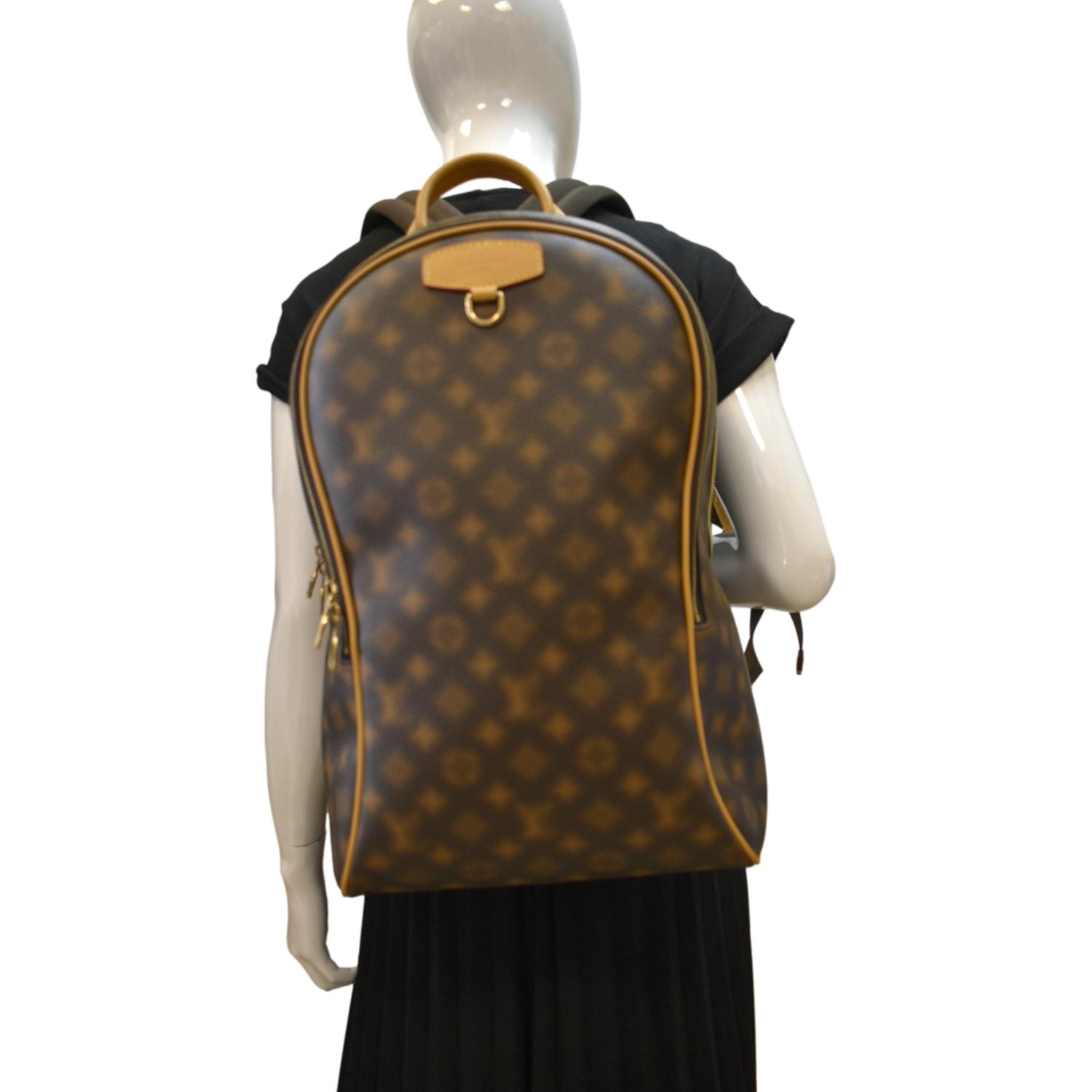 louis vuitton backpack 1260 Louis Vuitton Ellipse Coated Canvas Backpack Bag Brown