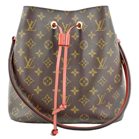 LOUIS VUITTON Neonoe Monogram Canvas Shoulder Bag Brown