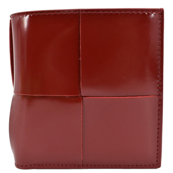 Bottega Veneta Oversize Intrecciato Leather Wallet Red - Front