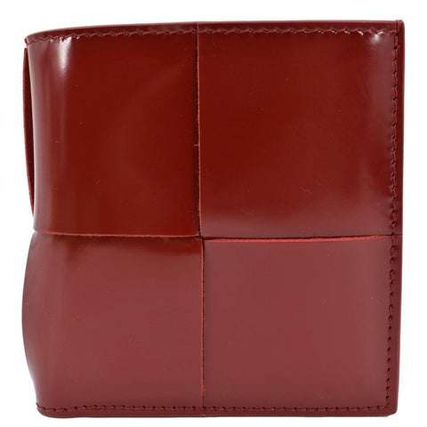 BOTTEGA VENETA Oversize Intrecciato Leather Wallet Red