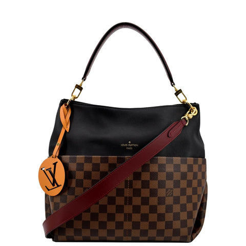LOUIS VUITTON Maida Damier Ebene Hobo Shoulder Bag Brown