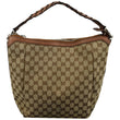 Gucci Bamboo Bar GG Monogram Canvas Hobo Bag in Brown - Front