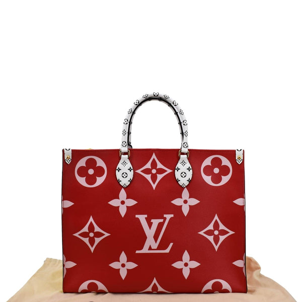 Louis Vuitton Onthego GM Limited Edition Monogram Tote Bag - Red Side