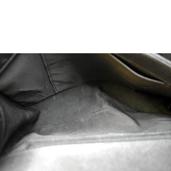 Chanel Boy New Medium Chevron Caviar Shoulder Bag Black - Inside