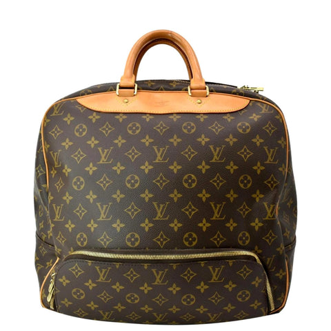 LOUIS VUITTON Evasion Monogram Canvas Boston Travel Bag Brown