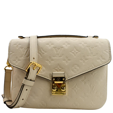 LOUIS VUITTON Metis Pochette Empreinte Leather Crossbody Bag Ivory