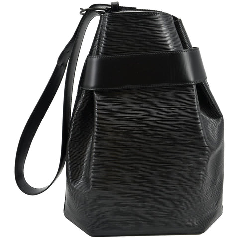 LOUIS VUITTON Sac D'Epaule PM Epi Leather Bucket Bag Black