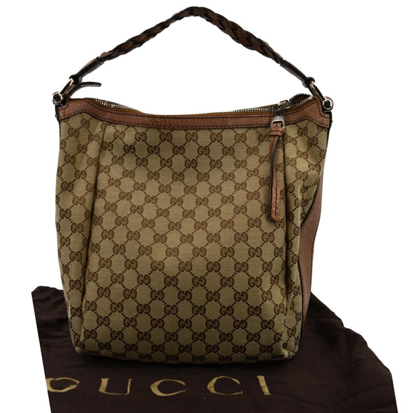 Gucci Bamboo Bar GG Monogram Canvas Hobo Bag in Brown - Back